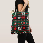 Scandinavian Fair Isle Christmas Edition 3 トートバッグ (クローズアップ)