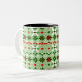 Scandinavian Fair Isle Christmas Edition 4 ツートーンマグカップ (正面左)