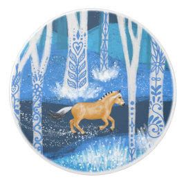 Scandinavian Fjord Horse Ceramic Knob セラミックノブ