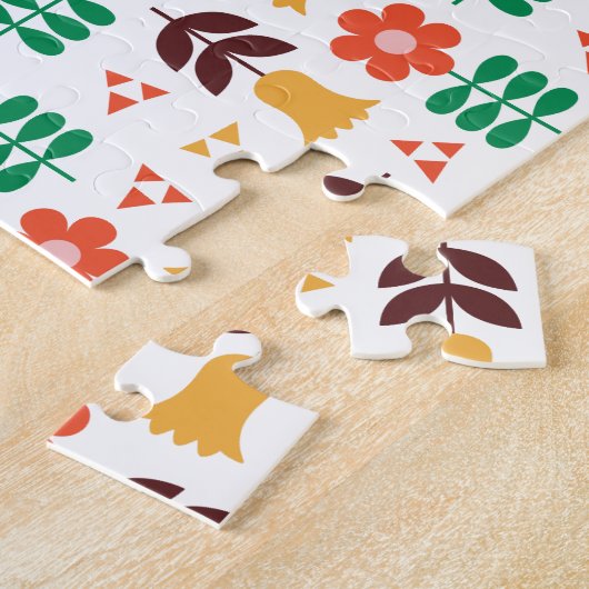 Scandinavian Floral Pattern ジグソーパズル (側面)