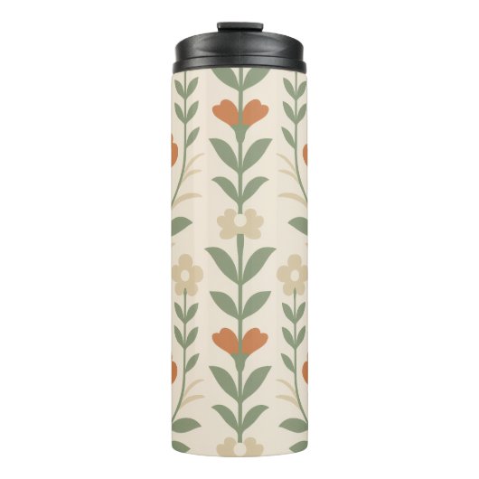 Scandinavian Floral Thermal Tumbler タンブラー (正面)