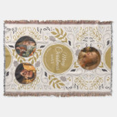 Scandinavian Foliage 3 Photo Family Keepsake スローブランケット (正面)