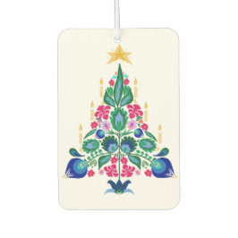 Scandinavian Folk Art Christmas Tree Air Freshner カーエアーフレッシュナー