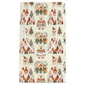 Scandinavian Folk Art Festive Holiday スモールペーパーバッグ (正面)