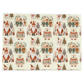 Scandinavian Folk Art Festive Holiday ラージペーパーバッグ (裏面)