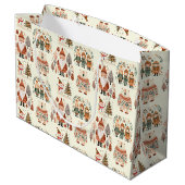 Scandinavian Folk Art Festive Holiday ラージペーパーバッグ (裏面アングル)