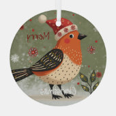 Scandinavian Folk Art style  ガラスオーナメント (裏面)