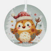 Scandinavian Folk Art Style ガラスオーナメント (裏面)