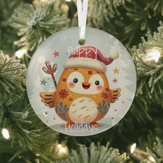 Scandinavian Folk Art Style ガラスオーナメント (インサイチュ)