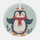 Scandinavian Folk Art Style ガラスオーナメント (正面)