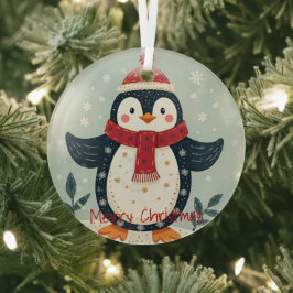 Scandinavian Folk Art Style ガラスオーナメント