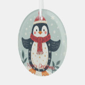 Scandinavian Folk Art Style ガラスオーナメント (正面左)