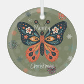 Scandinavian Folk Art Style ガラスオーナメント (正面)