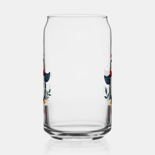 Scandinavian Folk Art Style ガラス缶 (右)