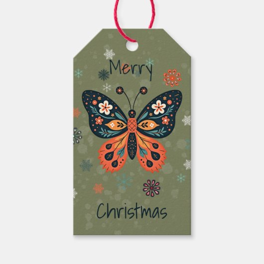 Scandinavian Folk Art Style ギフトタグ (正面)