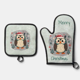 Scandinavian Folk Art Style 鍋つかみ&鍋敷きセット