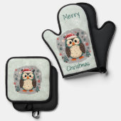 Scandinavian Folk Art Style 鍋つかみ&鍋敷きセット (正面/裏面)