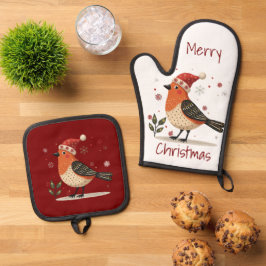 Scandinavian Folk Art style  鍋つかみ&鍋敷きセット