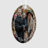 Scandinavian Folk Dala Horse Christmas  オーナメント (正面)