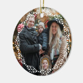 Scandinavian Folk Dala Horse Christmas  セラミックオーナメント (左)