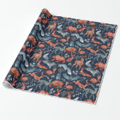 Scandinavian Folk Woodland Animals Wrapping Paper ラッピングペーパー (アンロールド)