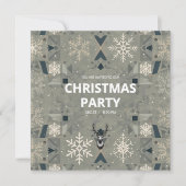 Scandinavian Geometric Christmas Party Invitation 招待状 (正面)