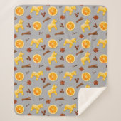 Scandinavian Gingerbread & Citrus Holiday  シェルパブランケット (正面)