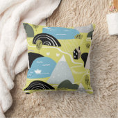 Scandinavian graphic illustration seamless pattern クッション (ブランケット)