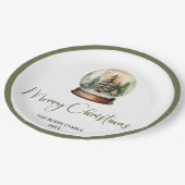 Scandinavian Holiday Christmas Personalized Plates ペーパープレート (アングル)