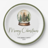 Scandinavian Holiday Christmas Personalized Plates ペーパープレート (正面)