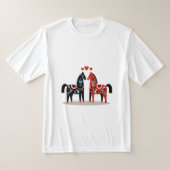 Scandinavian horses tシャツ (レイダウン)