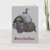 Scandinavian Julbocken Yule Goat After John Bauer カード (正面)