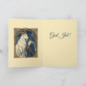 Scandinavian Julbocken Yule Goat and Jultomten カード (内部)