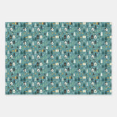 Scandinavian Merry Christmas Tree Winter Snow ラッピングペーパーシート (正面2)