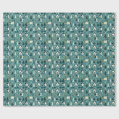 Scandinavian Merry Christmas Tree Winter Snow ラッピングペーパー (フラット)