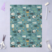 Scandinavian Merry Christmas Tree Winter Snow 薄葉紙 (クラフト)