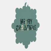 Scandinavian Merry Christmas Typography オーナメントカード (右)