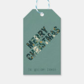 Scandinavian Merry Christmas Typography ギフトタグ (正面)