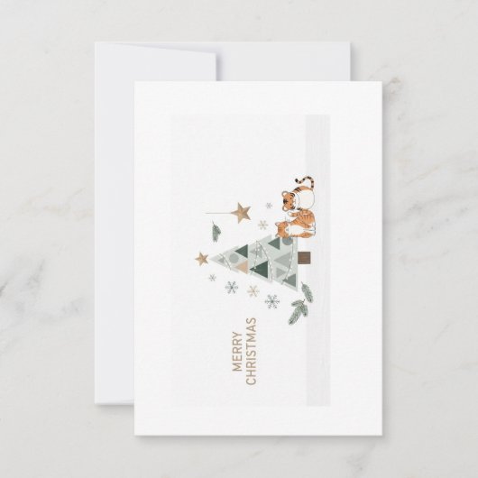 ❄️🎄 Scandinavian Minimalist Christmas Card Image  サンキューカード (正面)