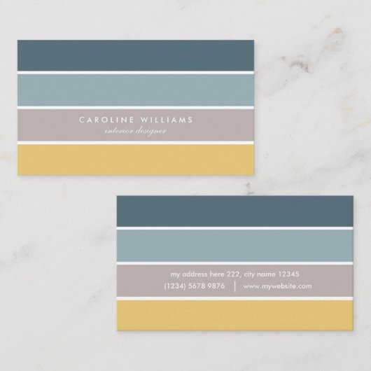 Scandinavian minimalist elegant modern lines card 名刺 (正面/裏面)