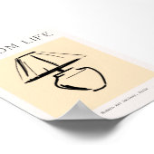 Scandinavian Minimalist Lamp Print ポスター (角)