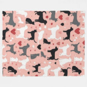 Scandinavian Minimalist Pet Blanket – Dog & Cat フリースブランケット (正面(横))