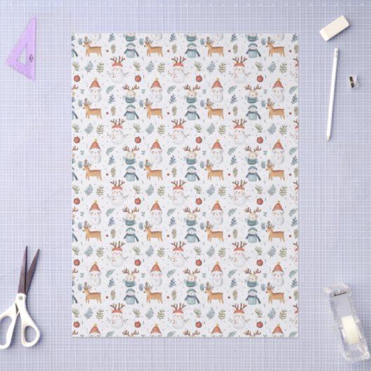 Scandinavian Nordic Christmas 薄葉紙 (クラフト)