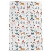 Scandinavian Nordic Christmas Gift Bag ミディアムペーパーバッグ (正面)