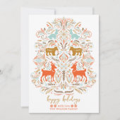 Scandinavian Nordic Folk art Fable Christmas シーズンカード (正面)