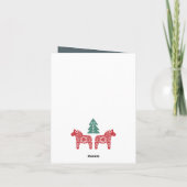 Scandinavian Nordic Folk art Fable Christmas シーズンカード (裏面)