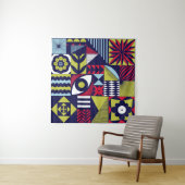 Scandinavian or retro style graphic pattern. Hand- タペストリー (インサイチュ)