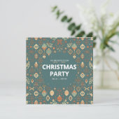 Scandinavian Ornament Christmas Party Invitation 招待状 (スタンド正面)