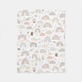 Scandinavian Pastel Baby Nursery Blanket | Soft フリースブランケット