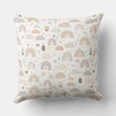 Scandinavian Pastel Baby Throw Pillow クッション (裏面)